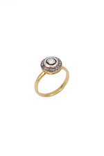 Silver Polki Diamond Royal Ring