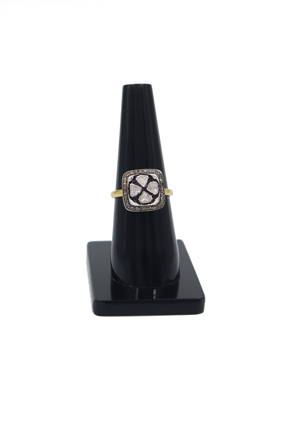 Silver Polki Diamond Imperial Ring