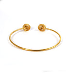 Moissanite Gold Plated Regal Bangle Bracelet II