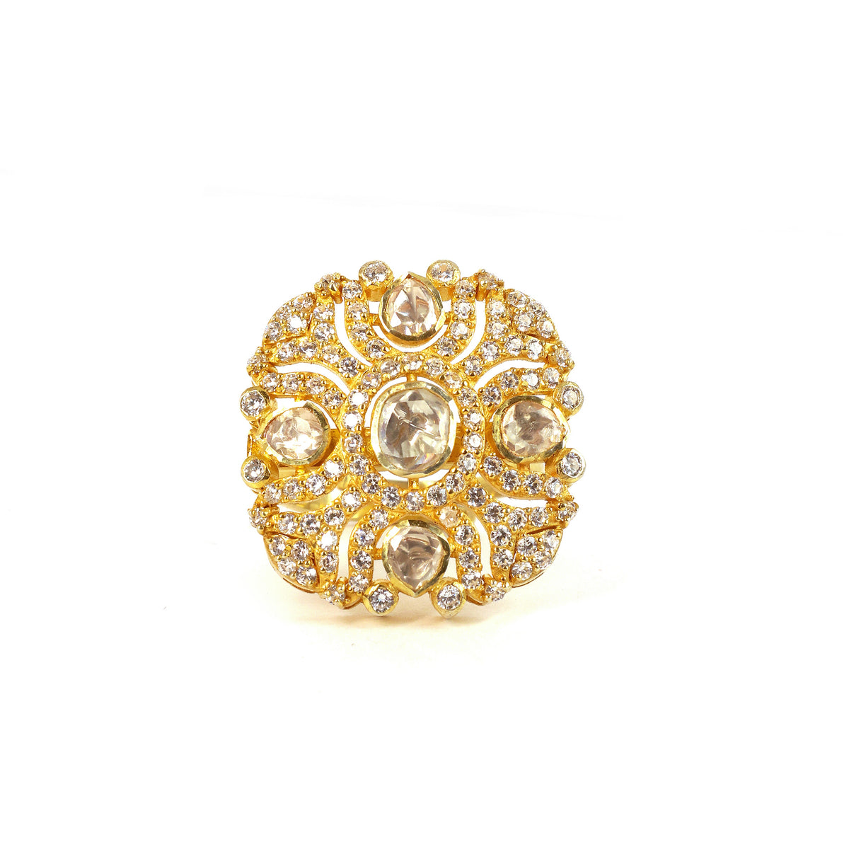 Moissanite Gold Plated Ring I