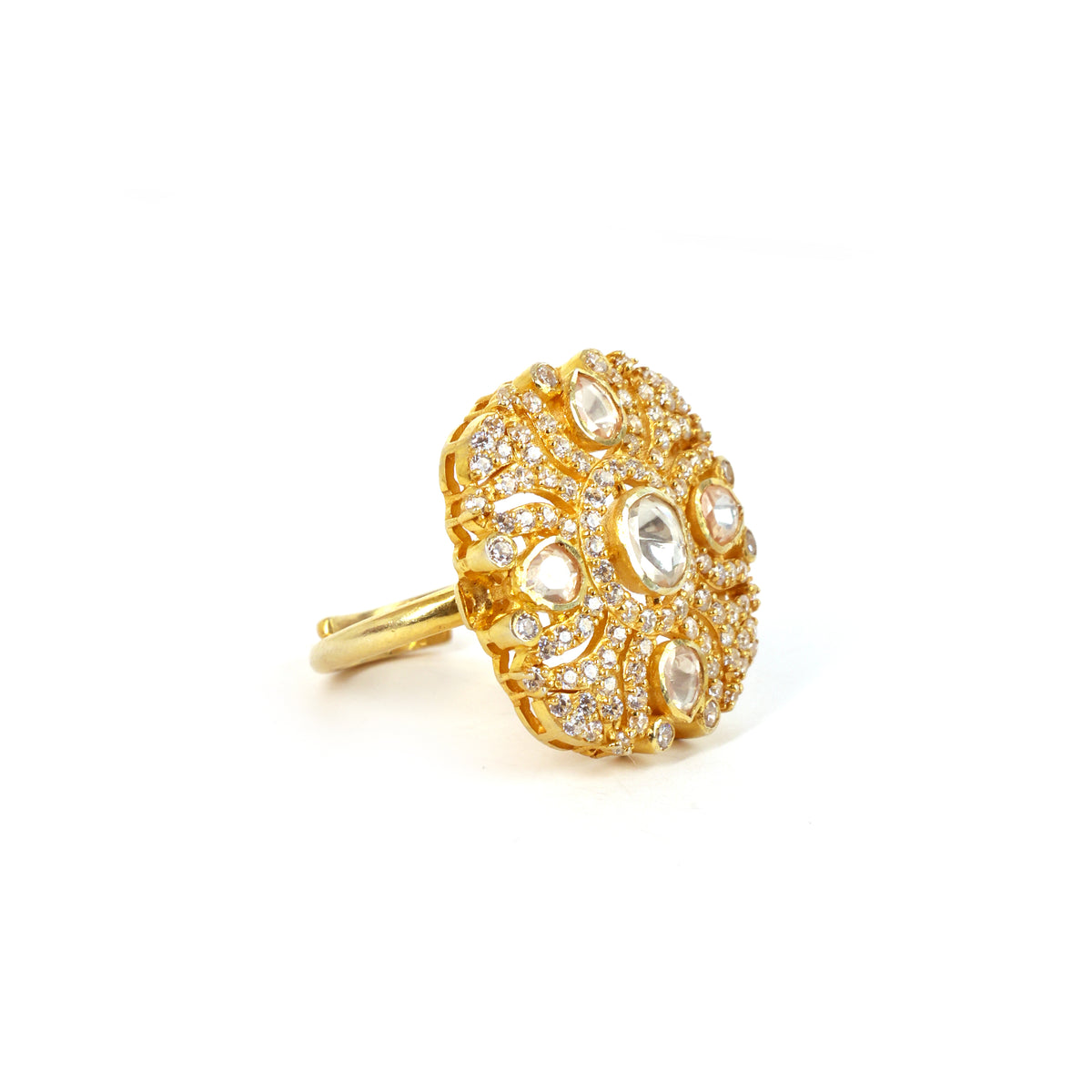 Moissanite Gold Plated Ring I