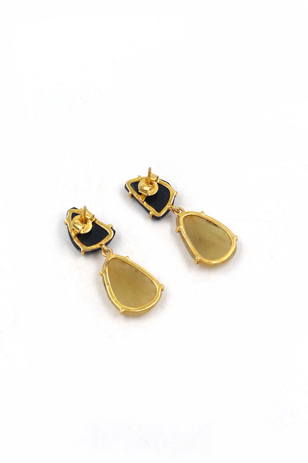Yellow Blue Sapphire& Diamond Timeless Earring