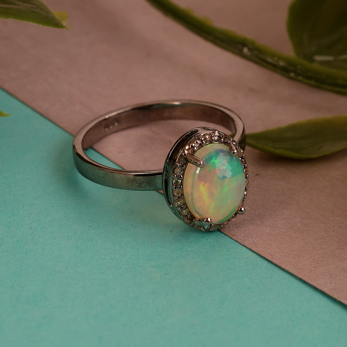 Opal Diamond Royal Victorian Ring