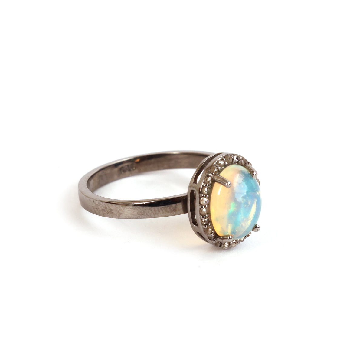 Opal Diamond Royal Victorian Ring
