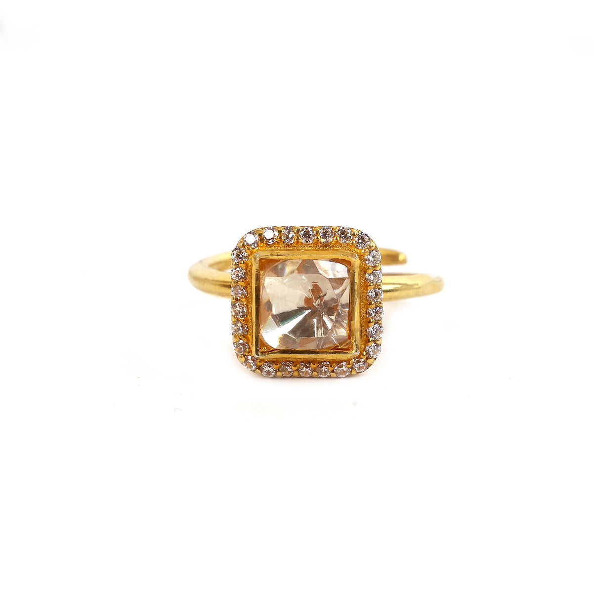 Moissanite Gold Plated Ring II