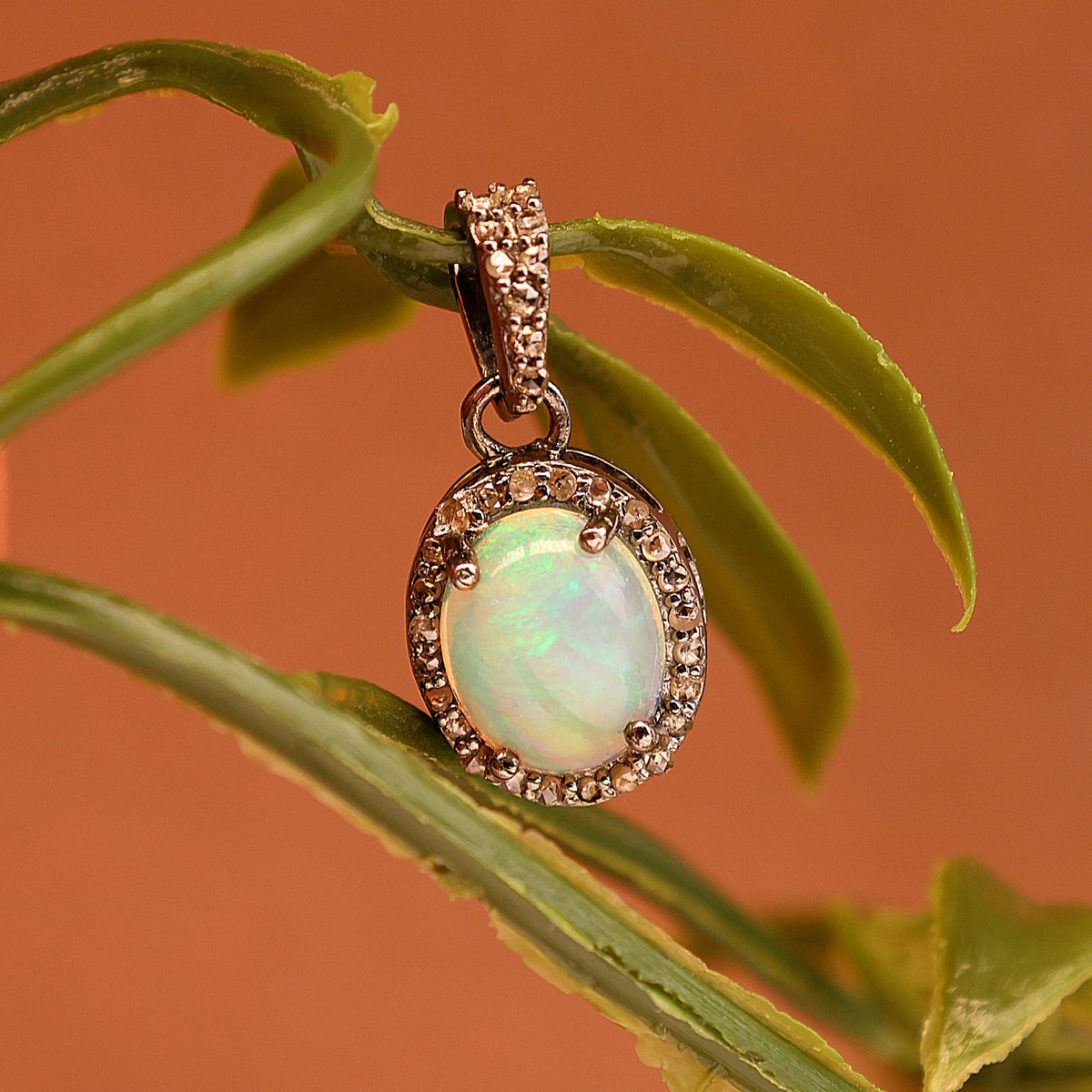 Opal Diamond Imperial Victorian Pendant