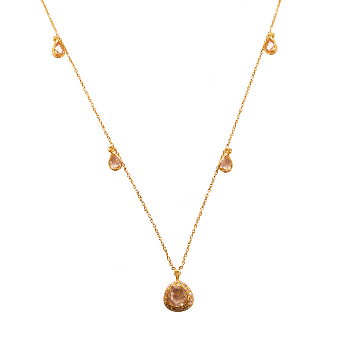 Moissanite Gold Plated Necklace II