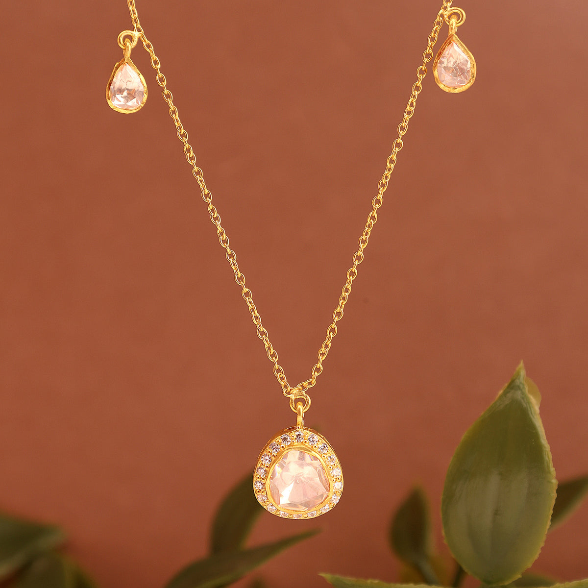 Moissanite Gold Plated Necklace II