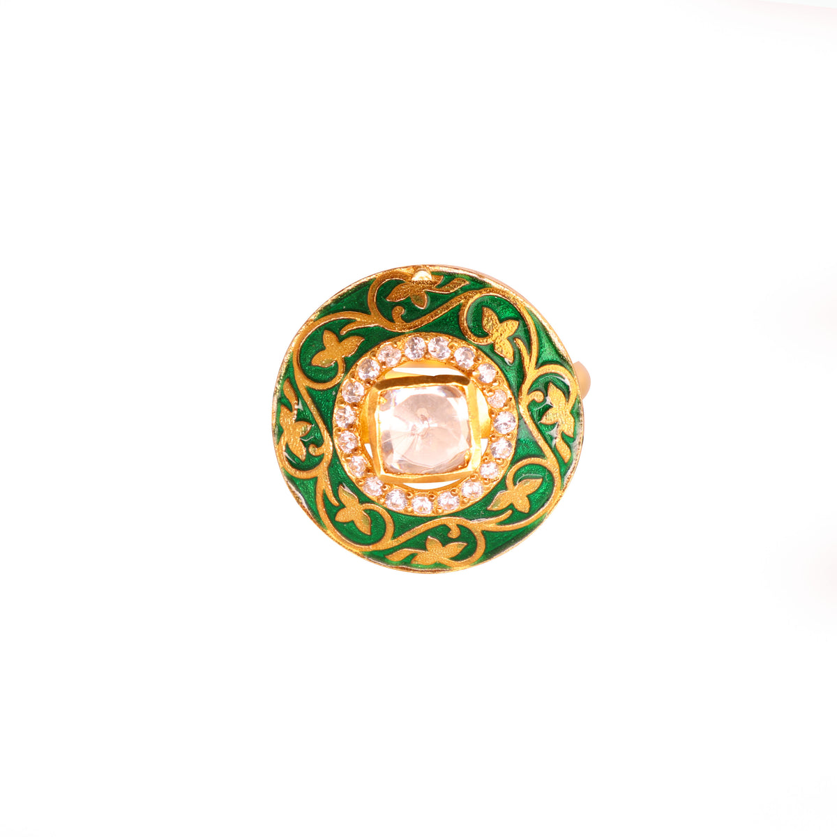 Moissanite Enamel Royal Ring I