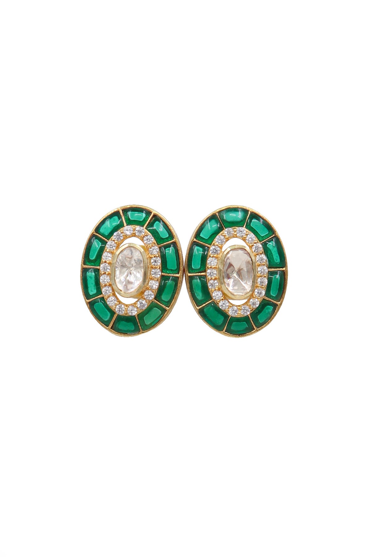 Moissanite Enamel Majestic Earring