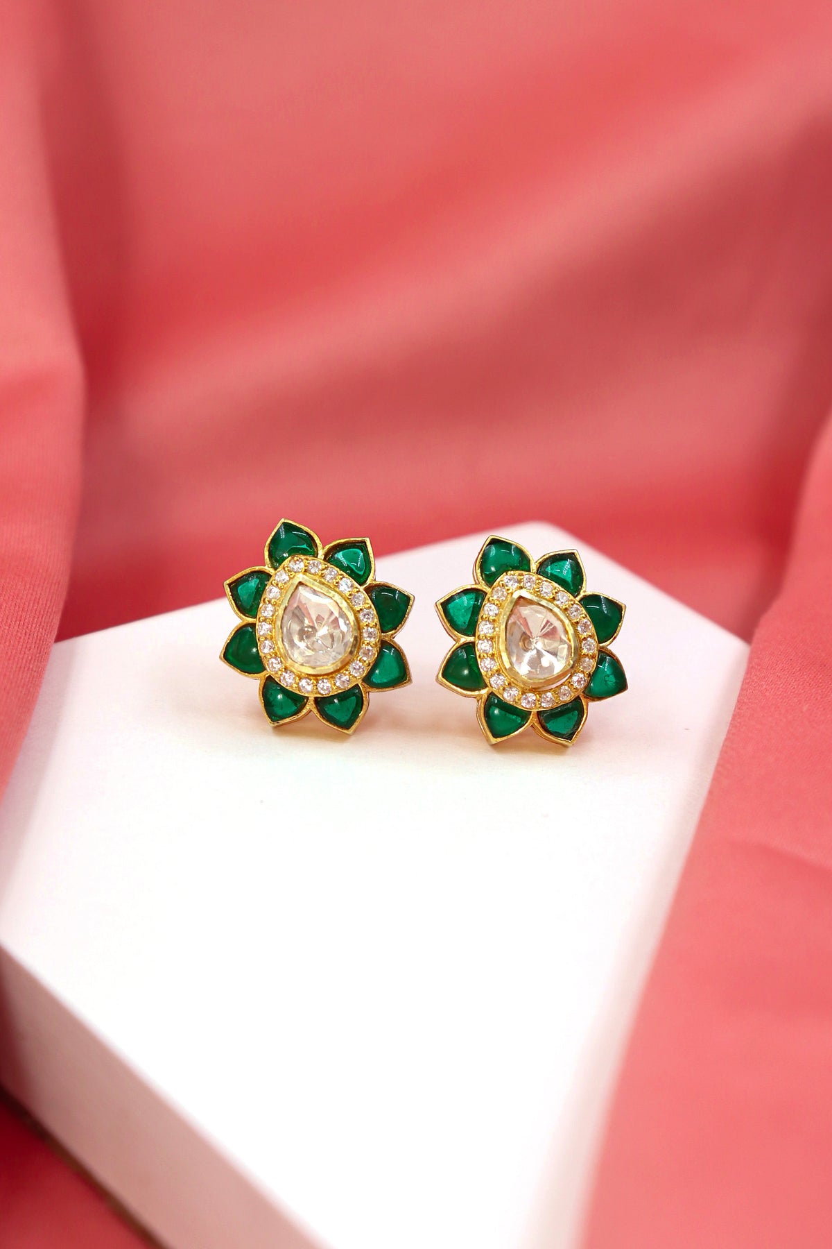 Moissanite Enamel Sovereign Earring
