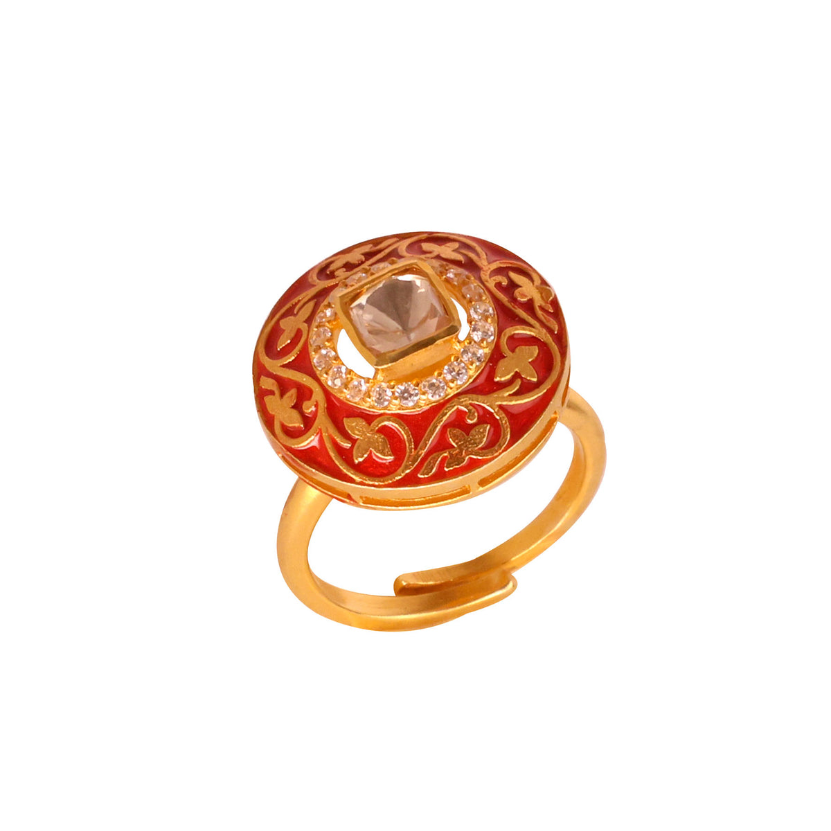 Moissanite Enamel Sovereign Ring II