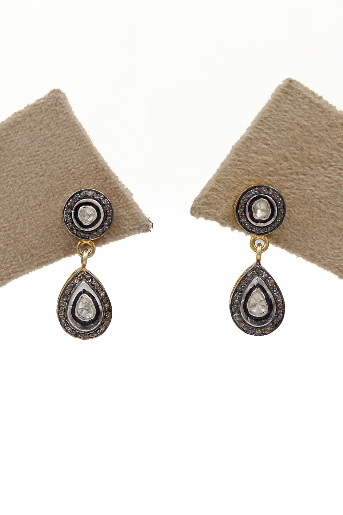 Gold Polki Diamond Royal Earring