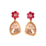 Moissanite Enamel Crown Stud II