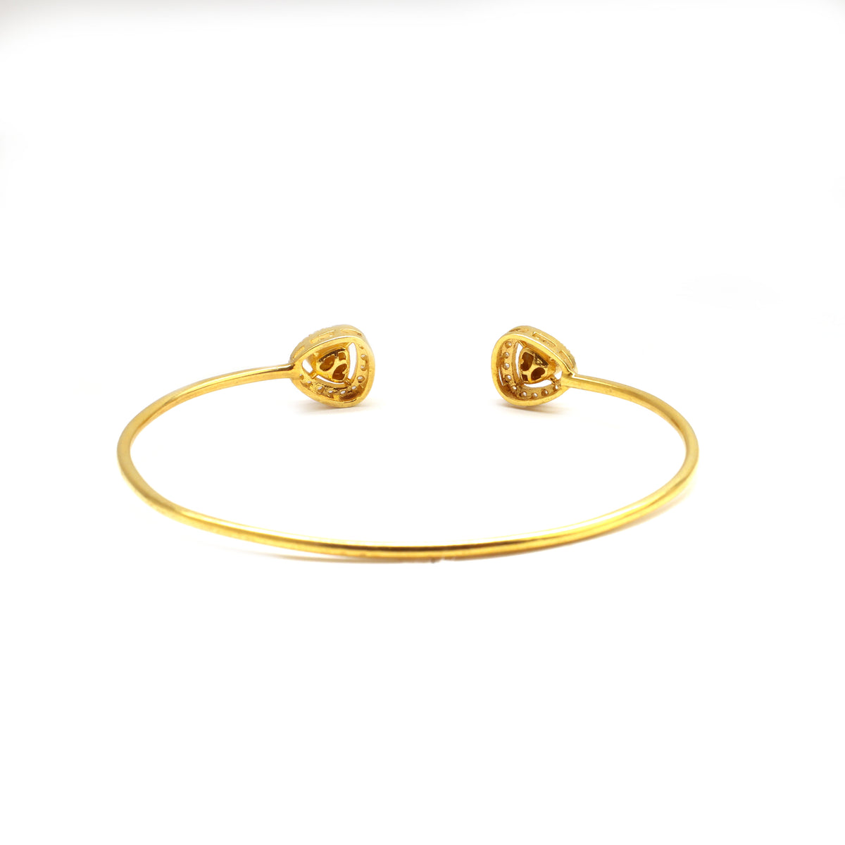 Moissanite Gold Plated Sovereign Bangle Bracelet III