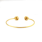 Moissanite Gold Plated Sovereign Bangle Bracelet III