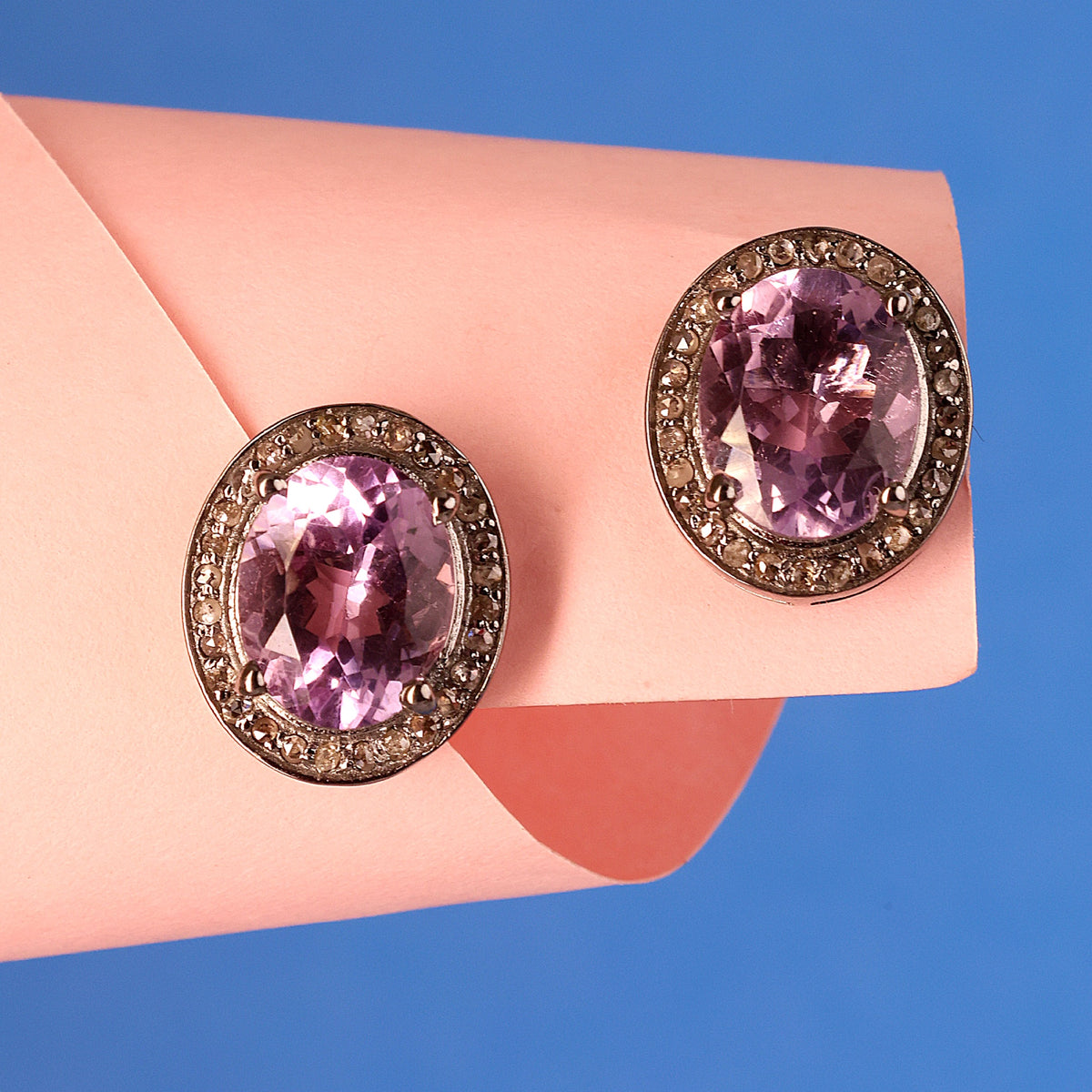 Amethyst Diamond Regal Victorian Stud