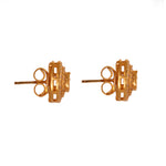 Moissanite Gold Plated Regal Stud II
