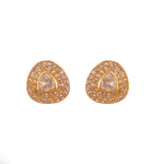 Moissanite Gold Plated Regal Stud II