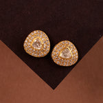 Moissanite Gold Plated Regal Stud II