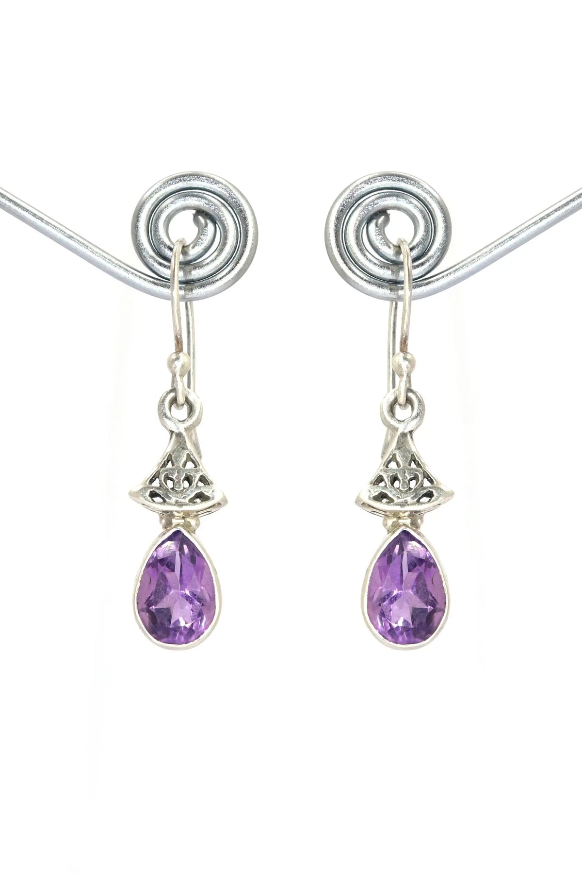 Amethyst Gemstone Earrings Exclusive Designs Jewelry VJewels