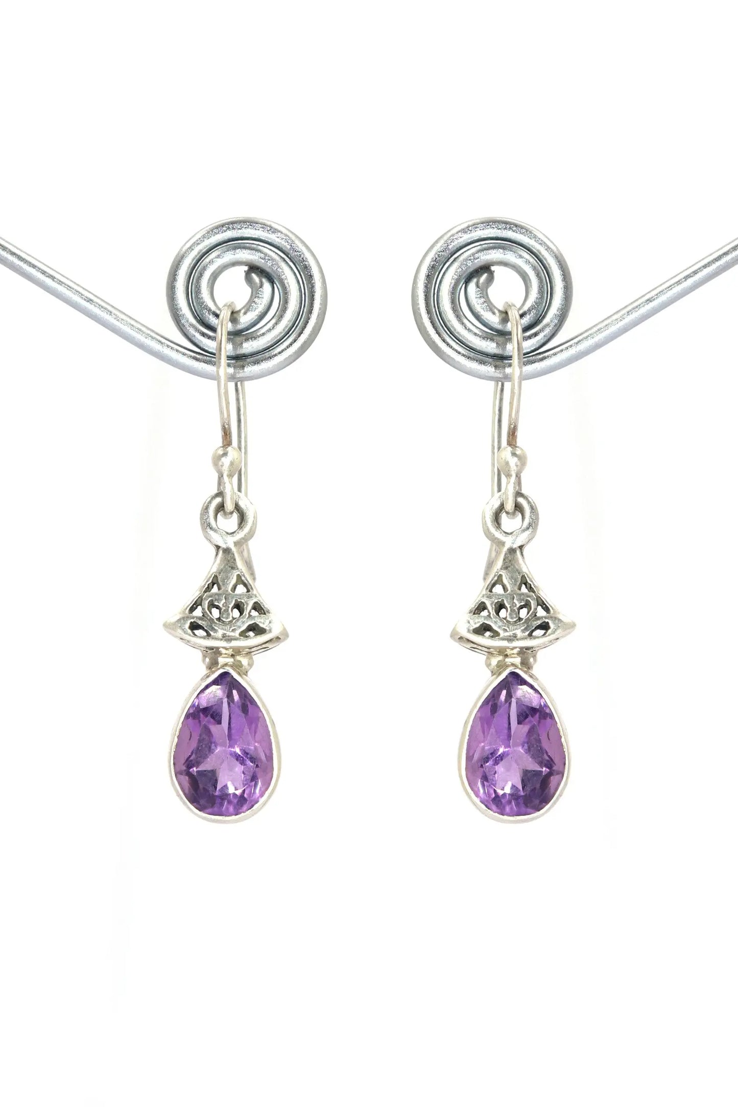 Amethyst Gemstone Earrings Exclusive Designs Jewelry VJewels