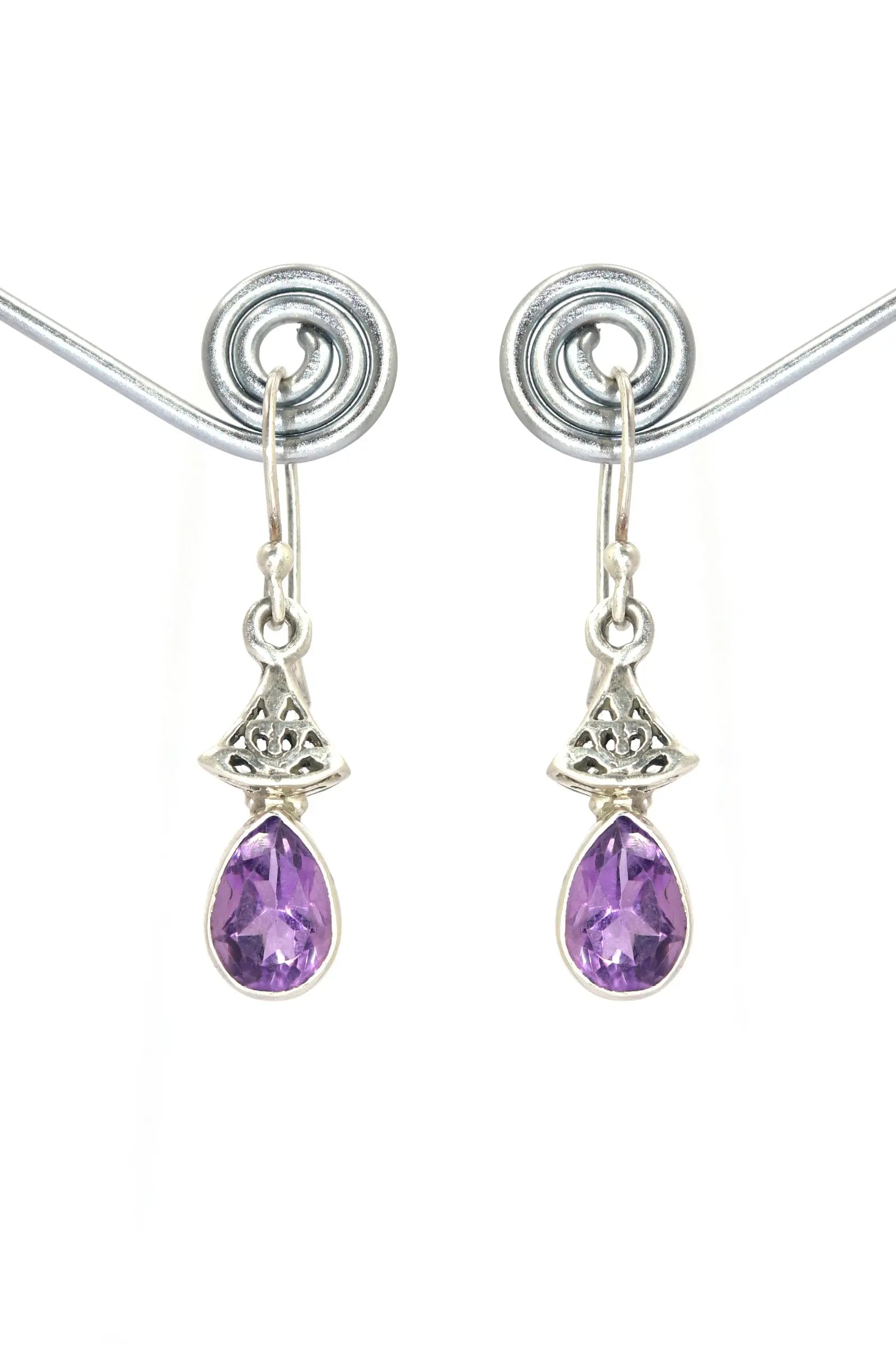 Amethyst Gemstone Earrings Exclusive Designs Jewelry VJewels