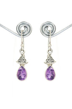 Amethyst Gemstone Earrings Exclusive Designs Jewelry VJewels