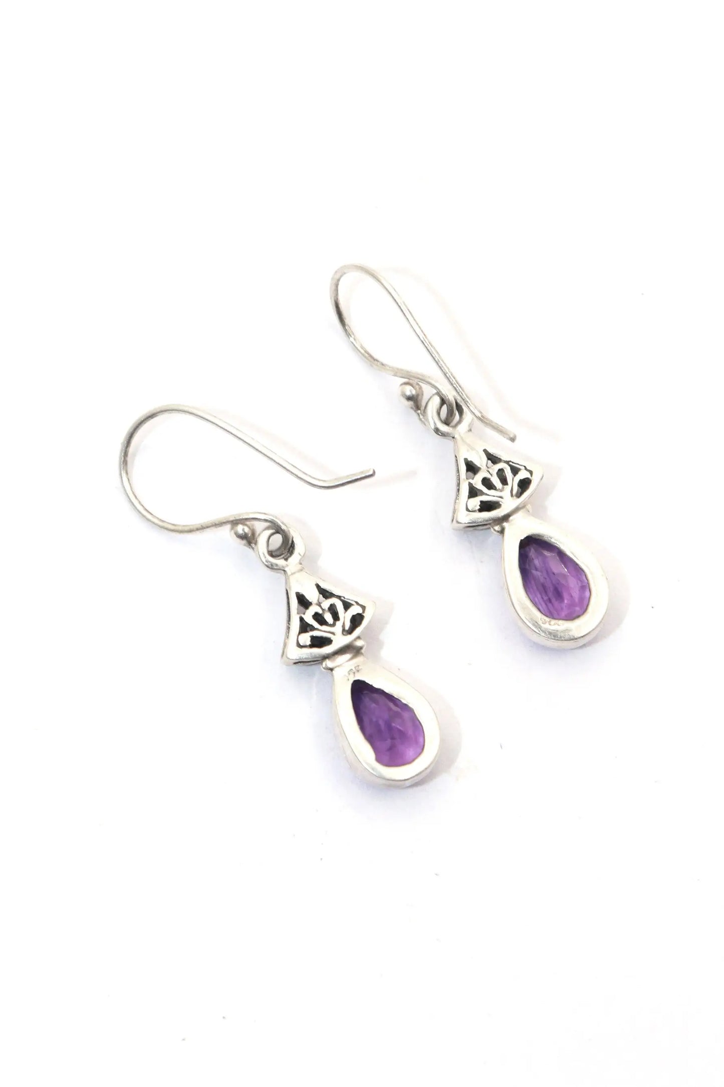 Amethyst Gemstone Earrings Exclusive Designs Jewelry VJewels