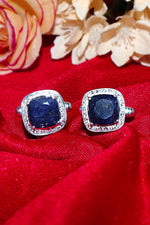 Blue Sapphire with CZ Stanning Fashion cufflinks Jewelry VJewels