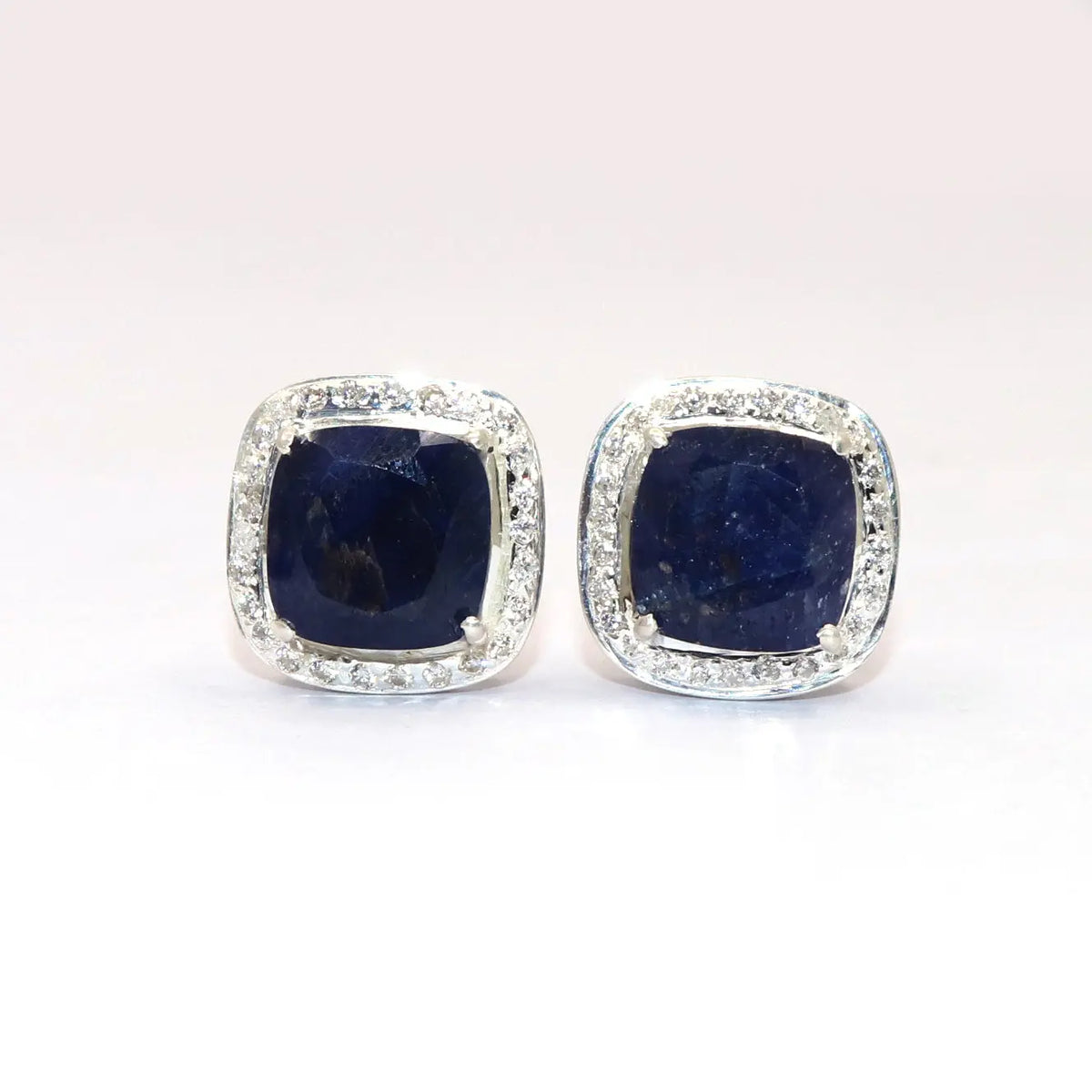 Blue Sapphire with CZ Stanning Fashion cufflinks Jewelry VJewels