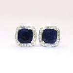 Blue Sapphire with CZ Stanning Fashion cufflinks Jewelry VJewels