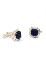 Blue Sapphire with CZ Stanning Fashion cufflinks Jewelry VJewels