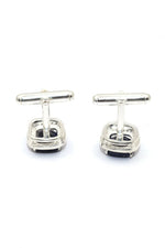 Blue Sapphire with CZ Stanning Fashion cufflinks Jewelry VJewels