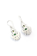Classic Modern Turquoise and Peridot Gemstone Earrings Jewelry VJewels