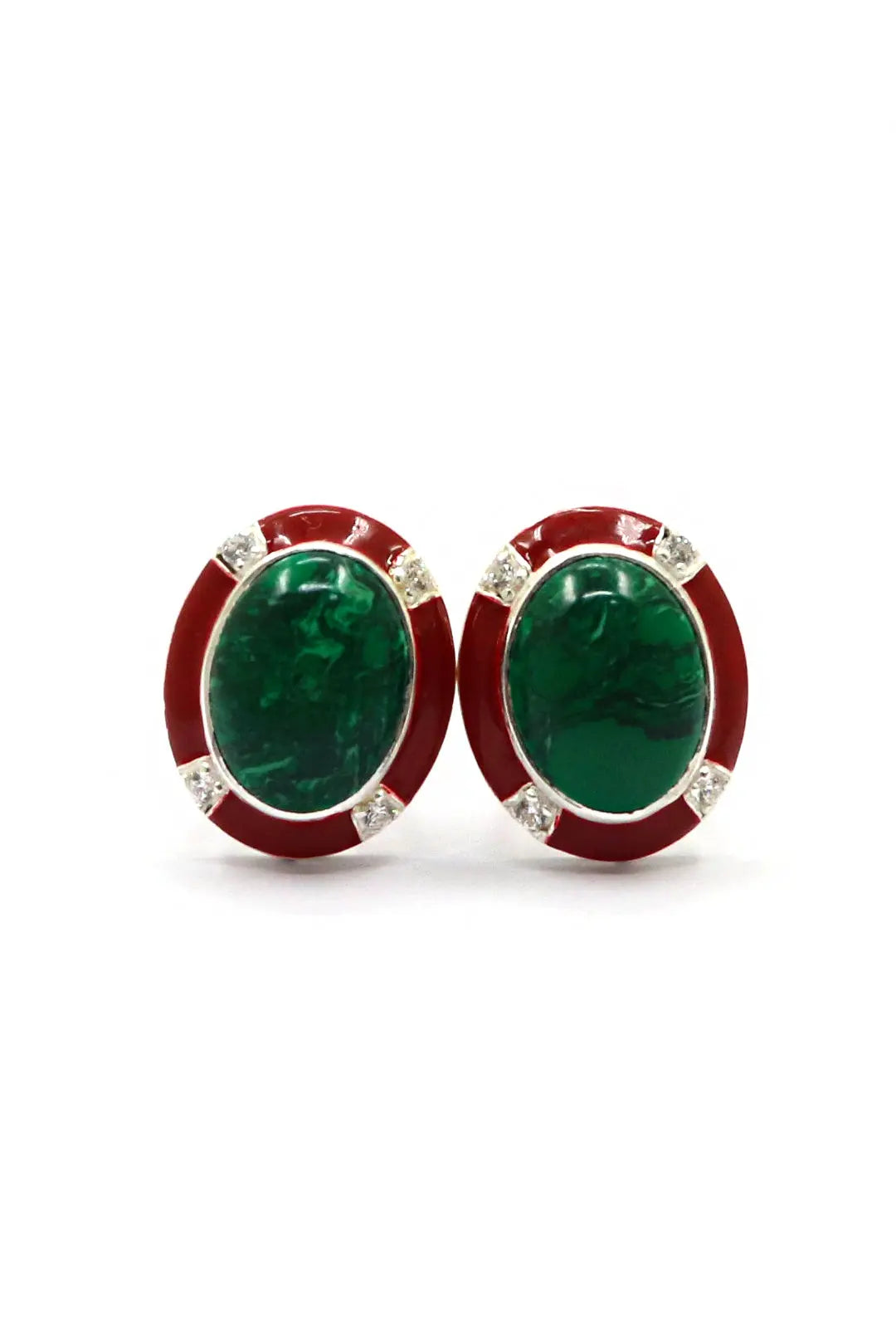 Designer Malachite with cz Stanning Wedding cufflinks Jewelry VJewels