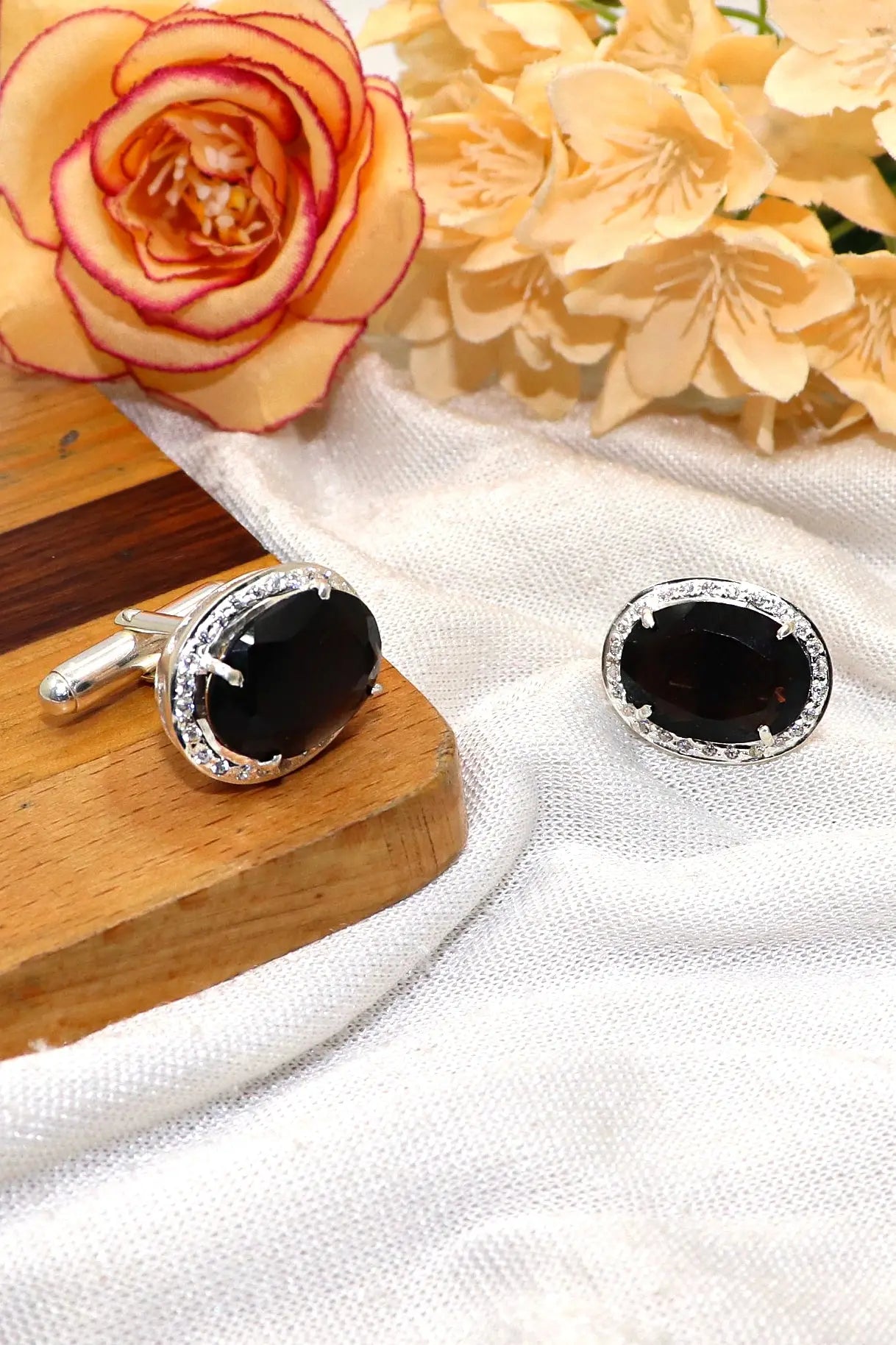 silver cufflinks