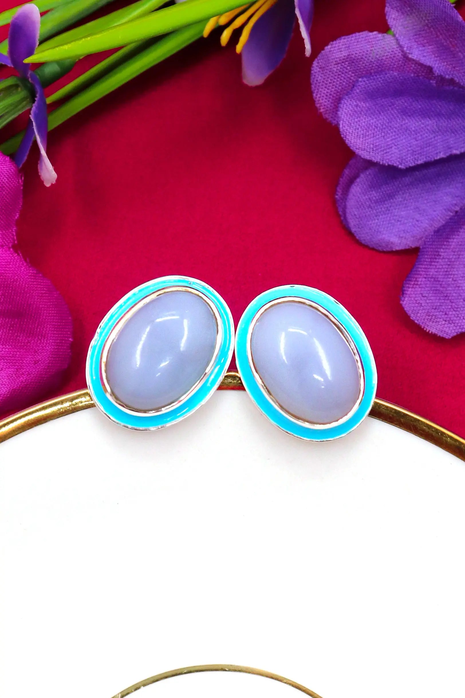 Exclusive Designer Cufflinks with Moonstone Gemstones for Formal Wear Men's Jewelry VJewels