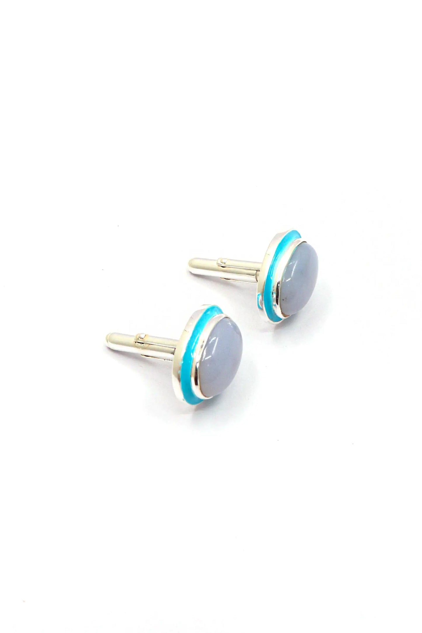 Exclusive Designer Cufflinks with Moonstone Gemstones for Formal Wear Men's Jewelry VJewels