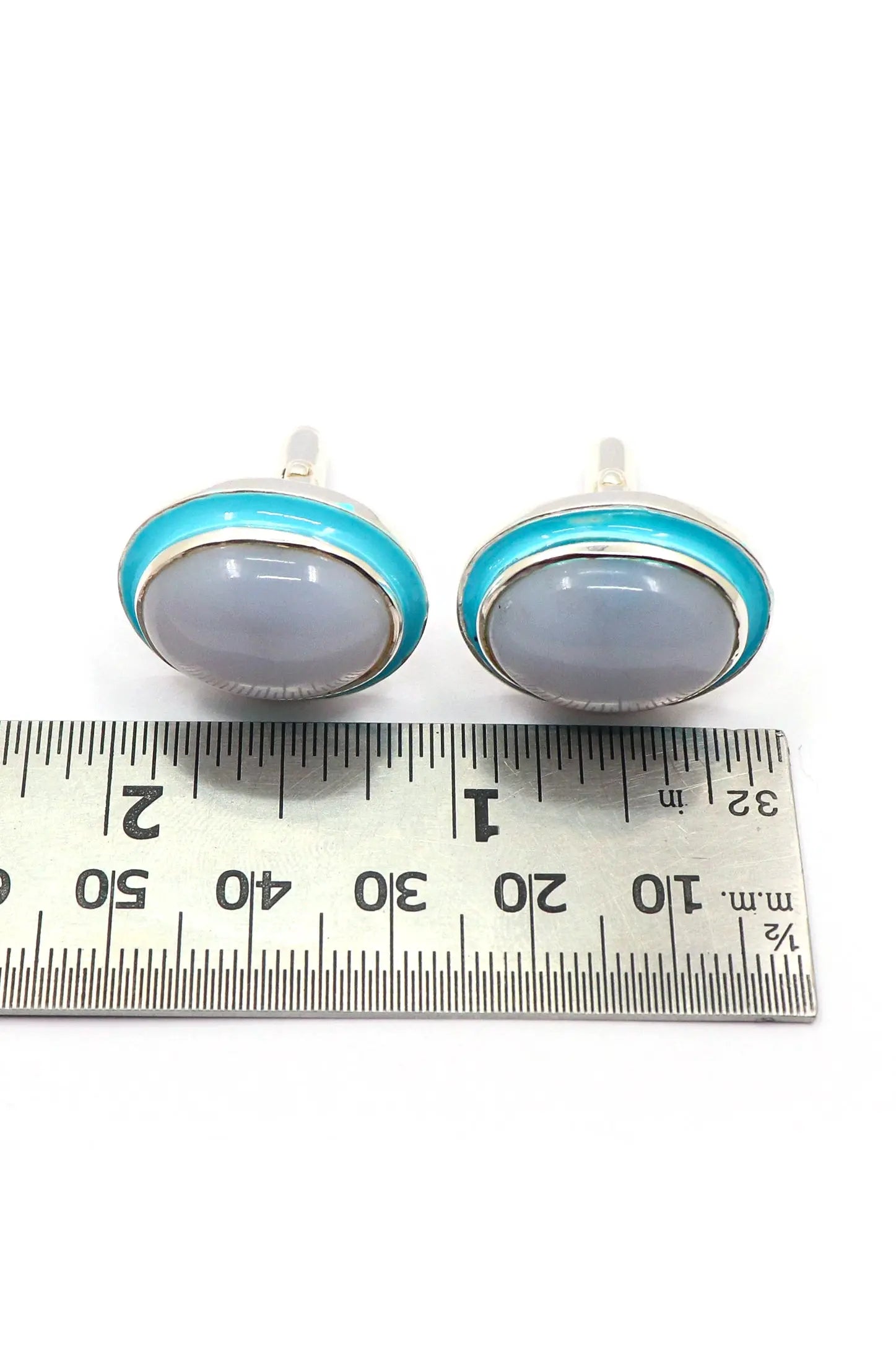 Exclusive Designer Cufflinks with Moonstone Gemstones for Formal Wear Men's Jewelry VJewels