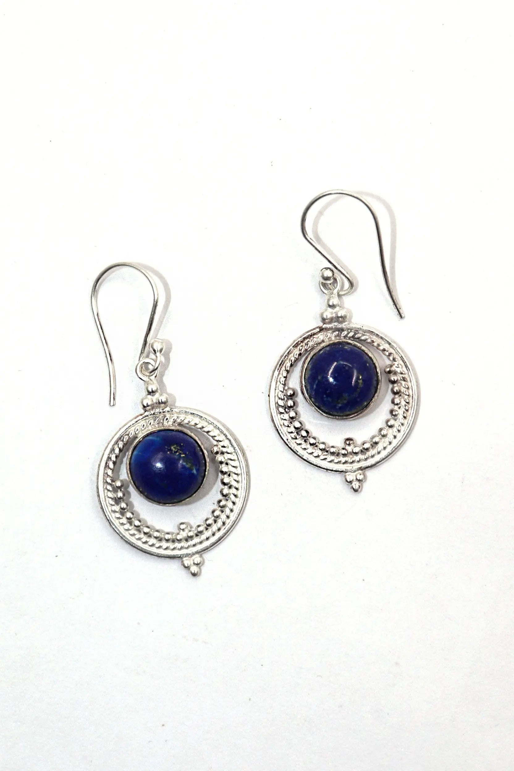 Glamorous Lapis Lazuli Gemstone Earrings Jewelry VJewels