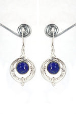 Glamorous Lapis Lazuli Gemstone Earrings Jewelry VJewels