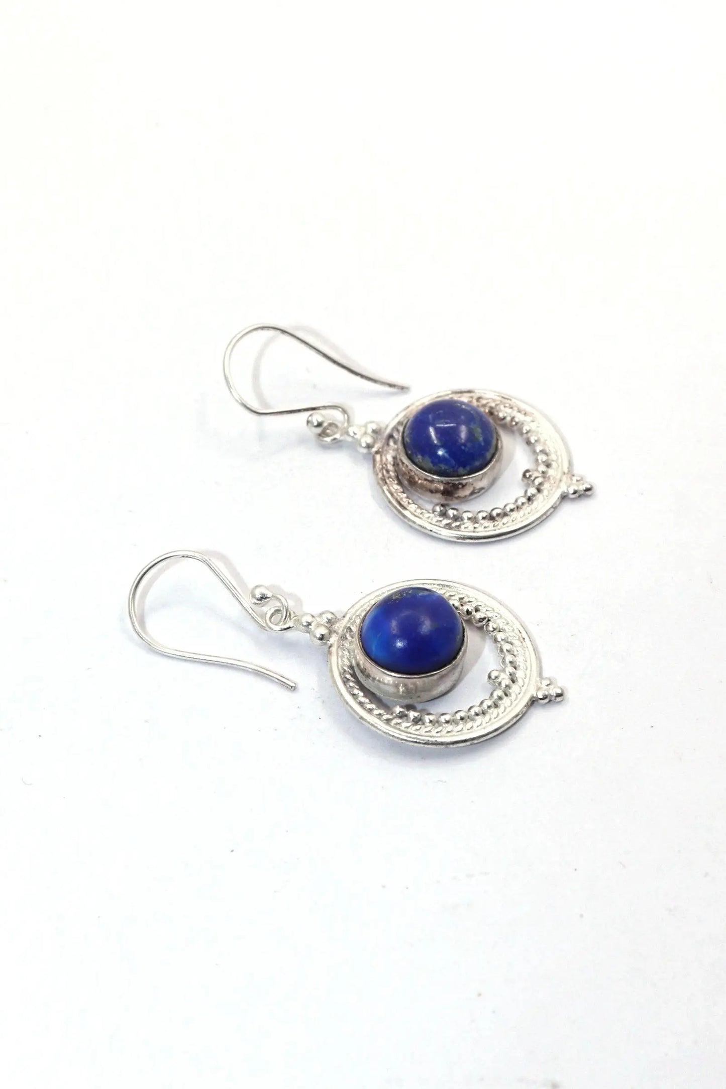 Glamorous Lapis Lazuli Gemstone Earrings Jewelry VJewels