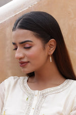 GoldPlated American Diamond Hook Earrings Jewelry Vidita Jewels