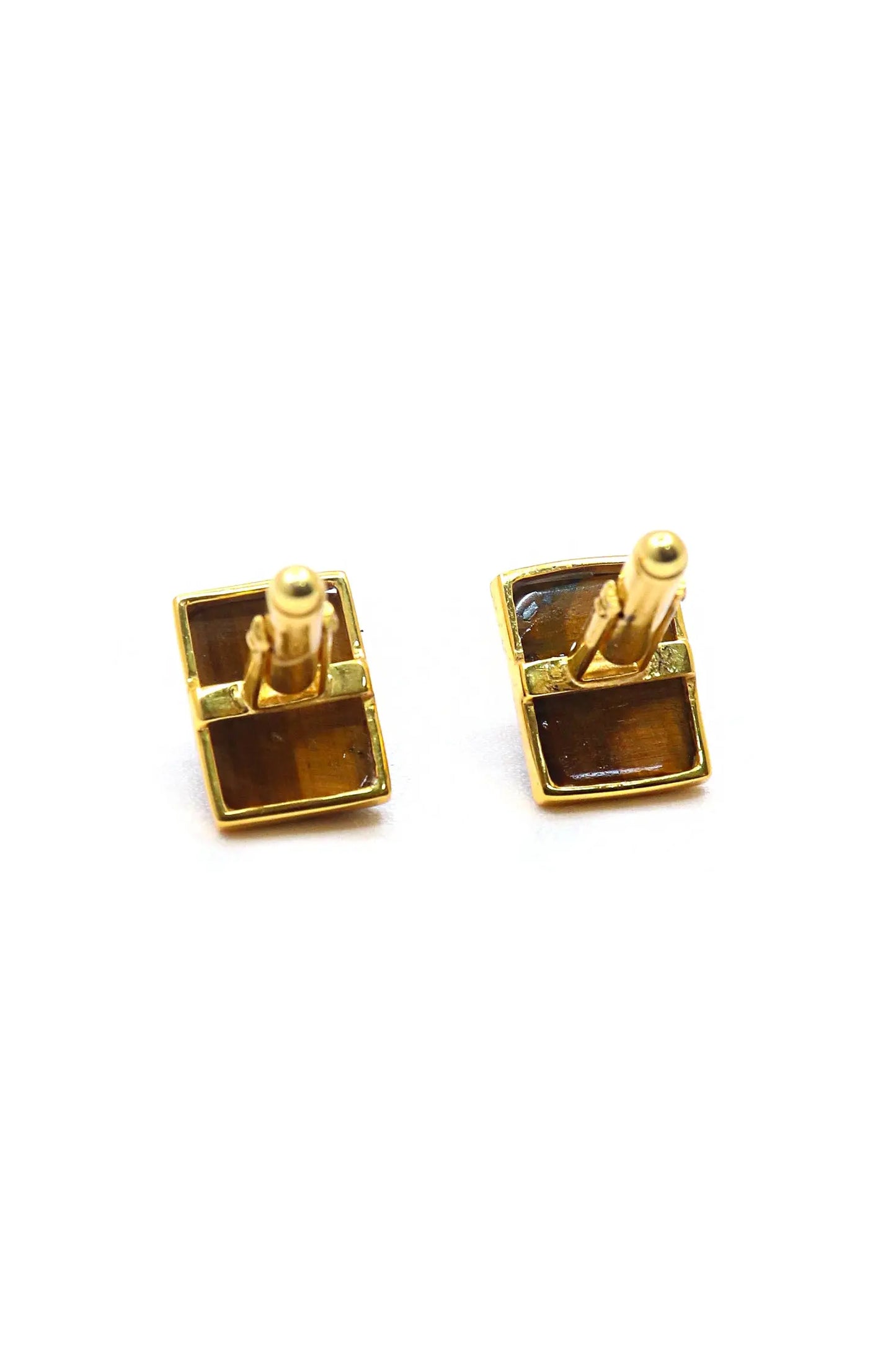 Gold Plated Cufflinks with Semi-Precious Gemstones for the Discerning Gentleman VJewels