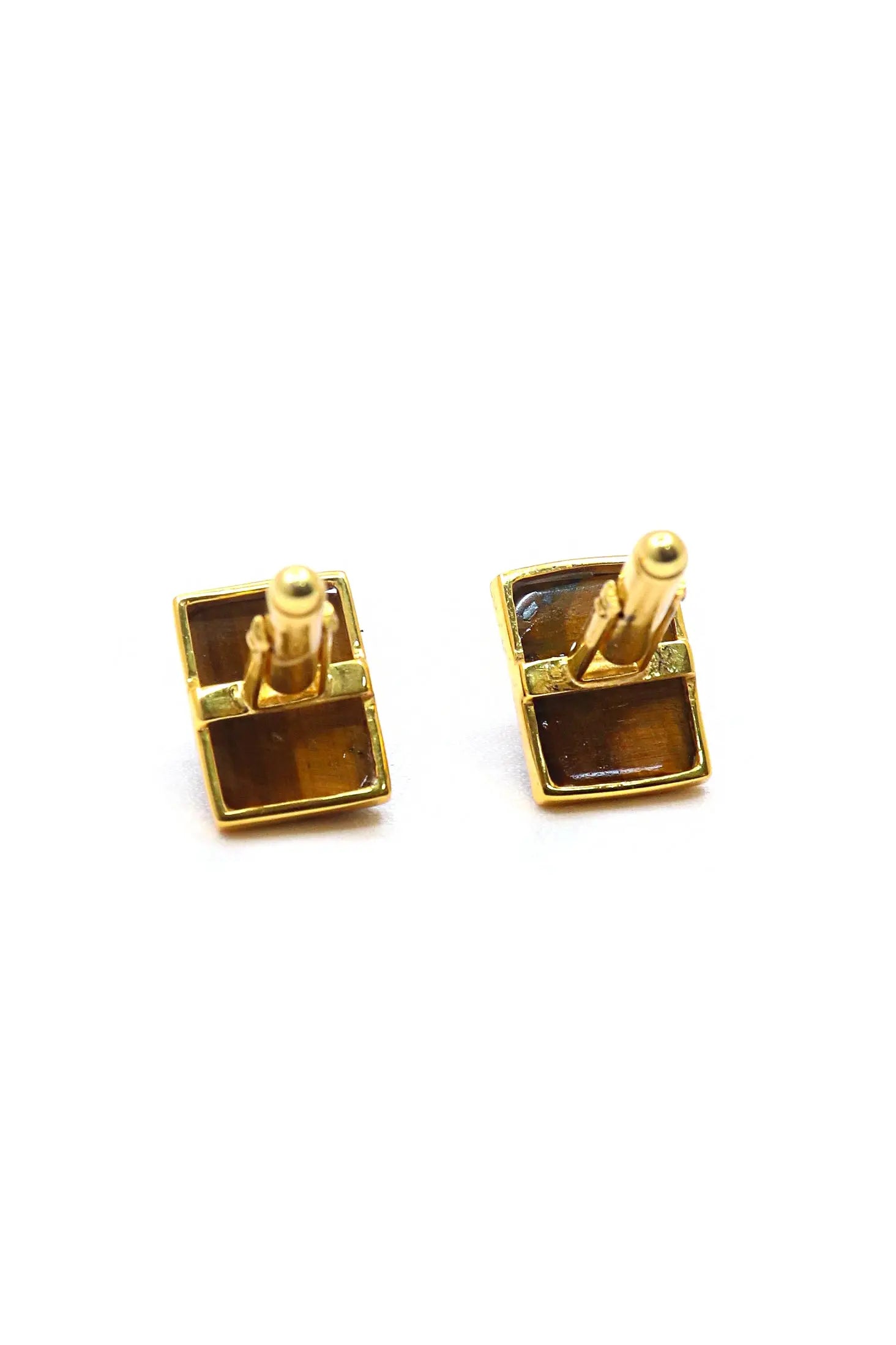 Gold Plated Cufflinks with Semi-Precious Gemstones for the Discerning Gentleman VJewels