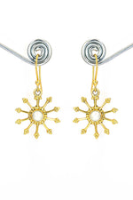 Gold Plated Designer Earring Pearl Gemstone Hook Earring Jewelry VJewels