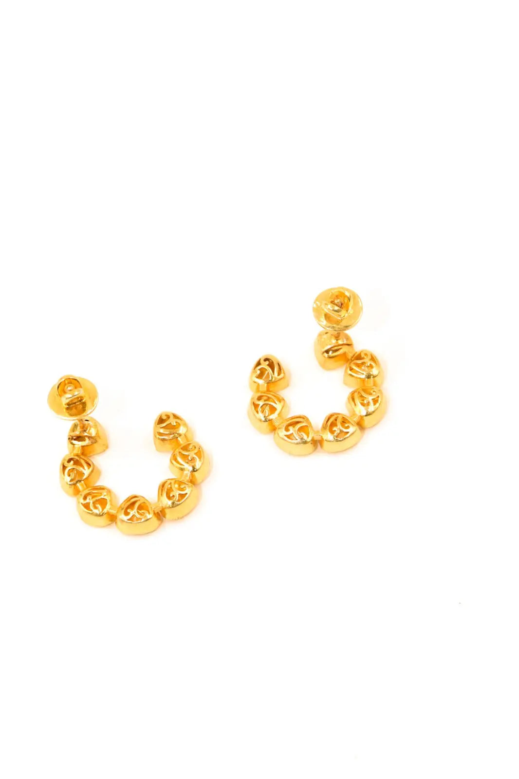 Gold-Plated Moissanite Gemstone Studs Earrings Modern Classic Jewelry VJewels