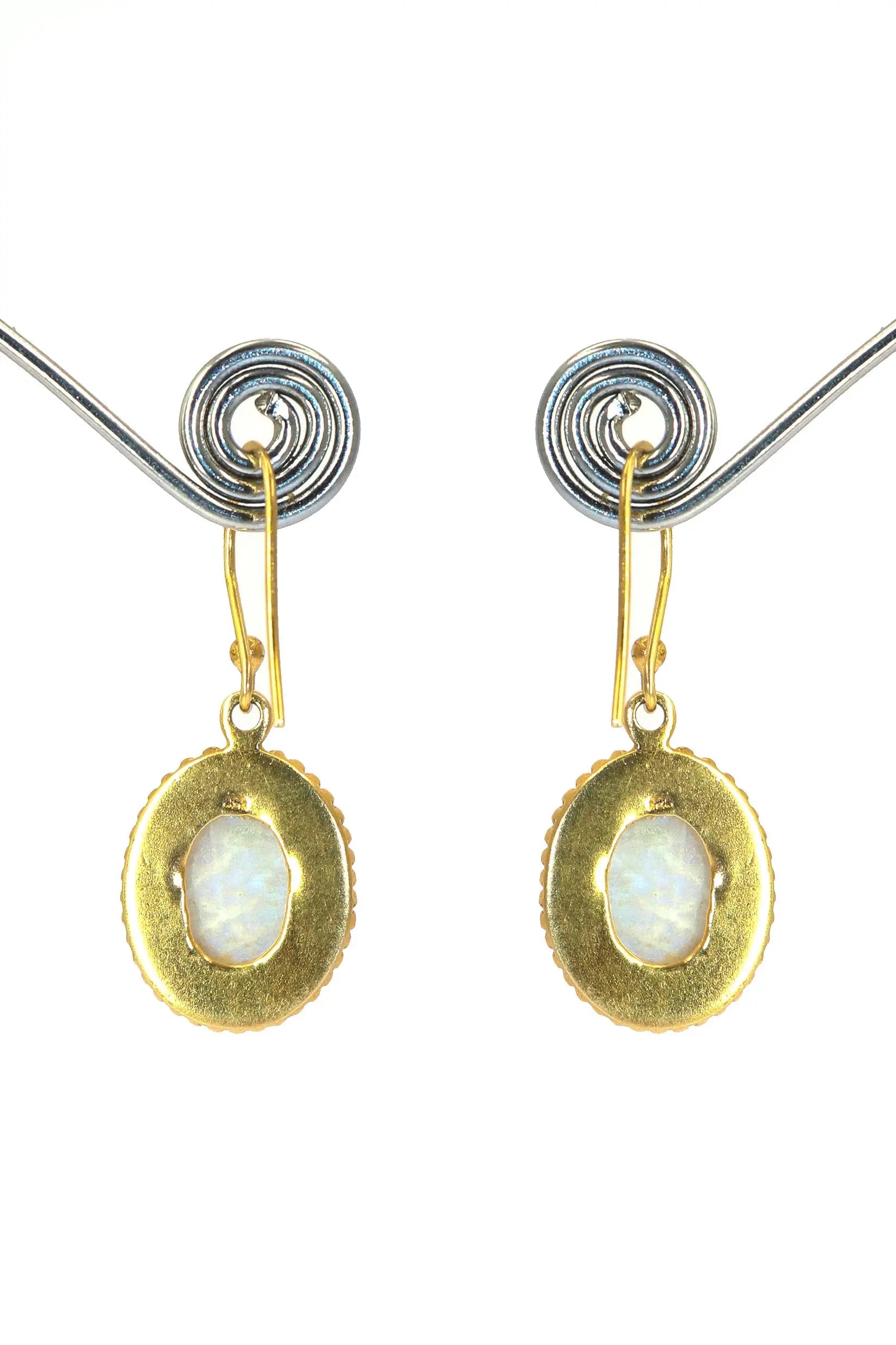 Gold Plated Rainbow Moonstone Trendsetting Designs Earrings VJewels