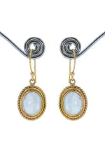 Gold Plated Rainbow Moonstone Trendsetting Designs Earrings VJewels